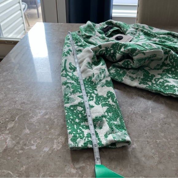 Chico's Green and White Botanical Print Blazer - Picture 10 of 10